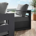 thumbnail image 7 of Lounge Chair Armchair, Grey Gray, Aluminum, Metal, Fabric, Modern Contemporary, Outdoor Patio Balcony Cafe Bistro Garden Furniture Hotel Hospitality, 7 of 7