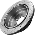 thumbnail image 5 of MotorbyMotor Front & Rear Brake Rotors Replacement for 2010 - 2011 Ford F-150 (6 Lug Models ONLY) E-Coating Drilled & Slotted Brake Rotor & Brake Pad kit Including CLEANER DOT4 FLUID, 5 of 9