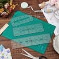 thumbnail image 5 of 3Pcs 3 Style Acrylic Quilting Template Cutting Guide Sewing Tools Rectangle Clear 64x154~255x4mm Hole: 3~3.5mm & 19x3mm 1pc/style, 5 of 9