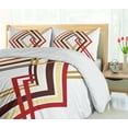 thumbnail image 5 of Ambesonne Modern Duvet Cover Set, Diamond Like Border Line, 2-Calking, Caramel Brown, 5 of 7