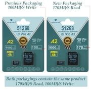 Amplim 512GB Micro SD Card - UHS-I Class 10, A2, U3 High-Speed Memory Card for Android Phone, Camera and 4K Video Recording