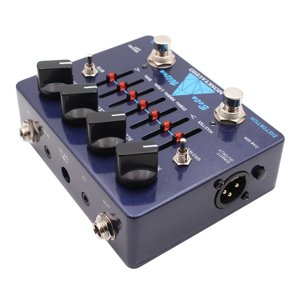 AFQH 1pc Guitar Distortion Preamp Metal Ultra Bass Effector VersatileWith 6-Band EQ & Headphone Output Electric Guitar Accessories