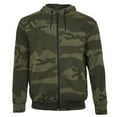 thumbnail image 2 of Mens 2-Piece Athletic Set Hoodie Zipper Sweater Jogging Pants Camo Green L, 2 of 5