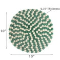 thumbnail image 3 of Dessous De Plat Rond En Feutre (Vert Et Beige), 3 of 3