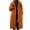Brown, variant on Trench Coat Women Winter Coats for Women Womens Winter Warm Lapel Fuzzy Coat Jacket Overcoat Spliced Mid Length Coat Suit Collar
