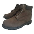 thumbnail image 2 of Men's Work Boots Brown Nubuck Leather Lace Up Slip and Oil Resistant 6 inch Ankle Shoes, 2 of 4