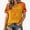 Yellow, variant on VXARARL Womens Short Sleeve V Neck Halloween T Shirts Pumpkin Shirts Why Yes Actually I Can Drive A Stick Graphic Autumn Tee Tops Ghost Pumpkin T Shirts Army Green 3XL