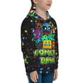 thumbnail image 3 of Geometry Dash Kids' Hoodie 3d Print Sweatshirt Soft Pullover Hooded With Big Pockets Fans Gifts For Boys Or Girls Small, 3 of 7