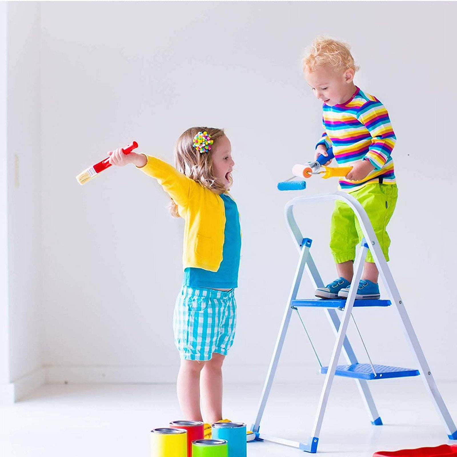 36Pcs Mini Foam Paint Roller Painting Decorating Kit 2 Inch Small  for Wall Painting Repair Brush