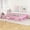Pink, variant on Montessori Bed with Rails, Twin Size Floor Bed with Door & Slats Support, Wood Playhouse Bed with Fence, No Box Spring Needed,White