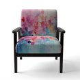 thumbnail image 4 of Designart "Pink Blue Pastel Collage" Multi-Color Patch Upholstered Accent Chair - Modern Arm Chair For Bedroom, 4 of 7