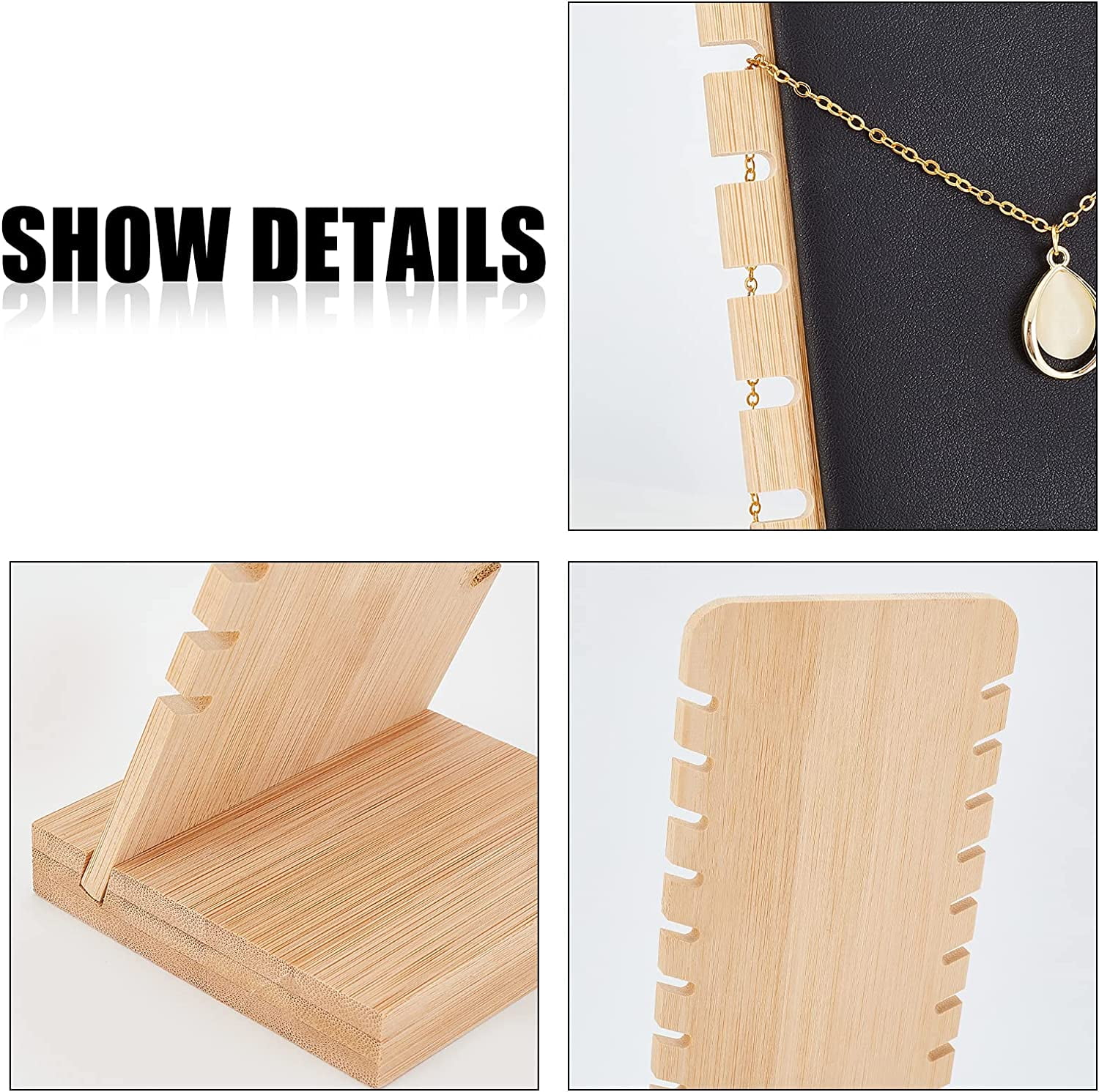 9 Bamboo Necklace Holder Jewelry Bust Display Stand for Selling Pendant  Chain J