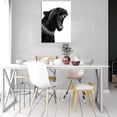 thumbnail image 2 of Mudket Roaring Black Panther with Diamond Necklace Canvas Wall Art, Modern Glam Fashion Trendy Wall Art Print for Living Room Bedroom Home Decor, Framed Ready to Hang - 12"L x 8"W, 2 of 9