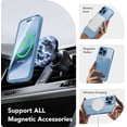 thumbnail image 3 of Magnetic for iPhone 15 Pro Case, [Compatible with MagSafe] [Full Camera Protection] Shockproof Protective Slim Translucent Matte Phone Case for iPhone 15 Pro 6.1'', Cloud Blue, 3 of 14