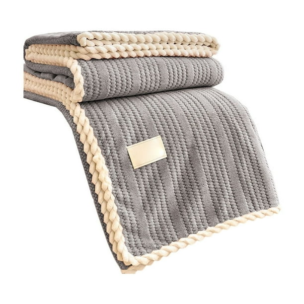 Sofa Vama Ropa de Cama Manta de franela extra gruesa de doble capa, ideal para la siesta en la oficina, cálida y acogedora manta para cama o sofá. for Navideño