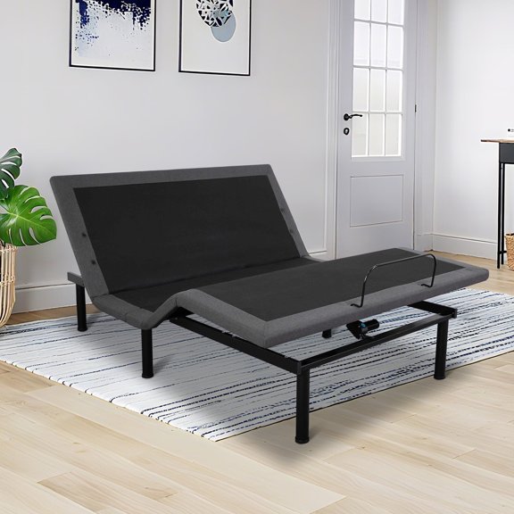 Adjustable Bed Frame, Electric Bed Frame for Adjustable Base with Wireless Remote and 2 USB Ports, Reclining Bed Frame with Massage, Up to 800LBS
