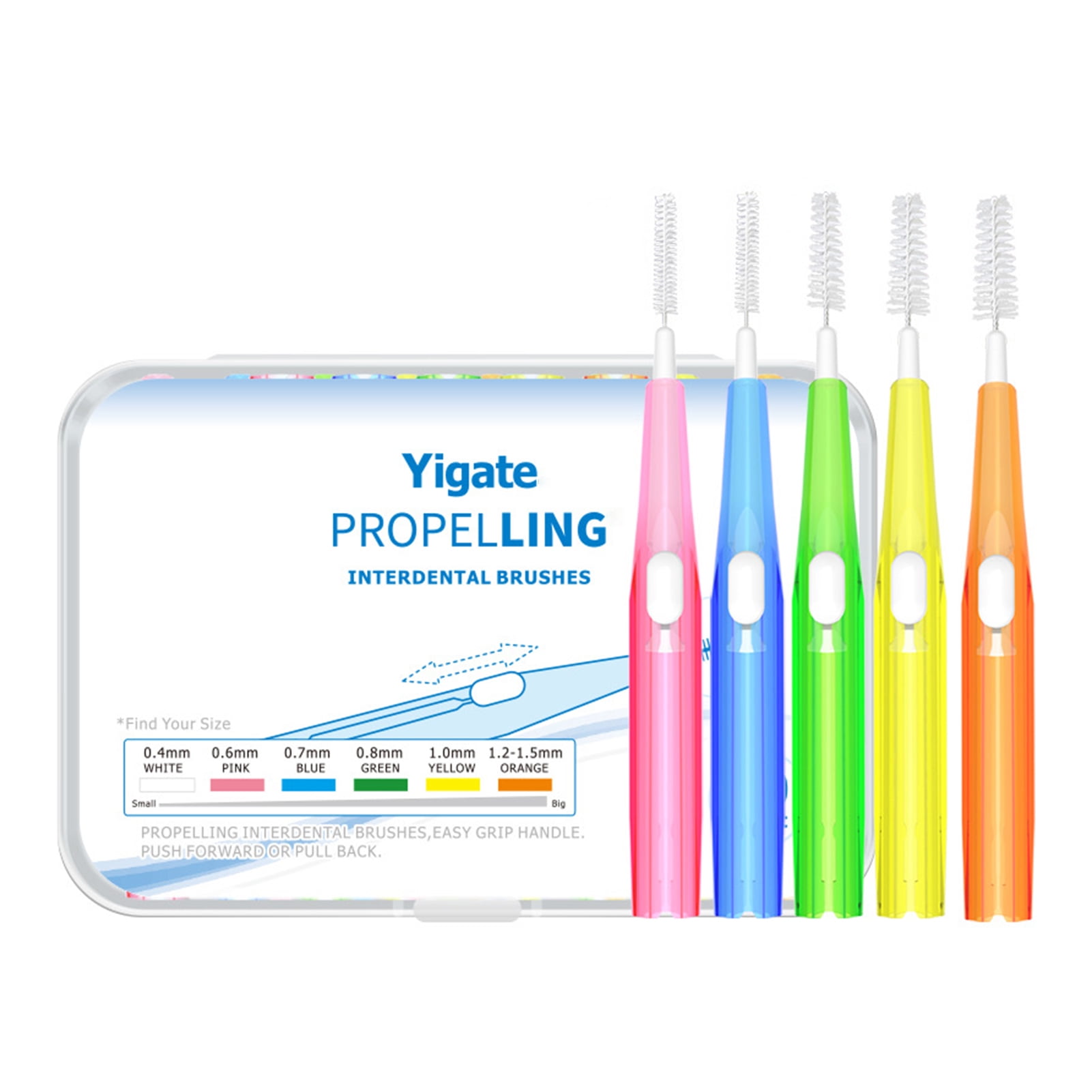 Bluethy Tooth Gap Brush Safe Ergonomic Telescopic Health Care