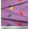 thumbnail image 2 of Soimoi Polyester Crepe Fabric Bird Clip Art Print Fabric by The Yard 42 Inch Wide, 2 of 3