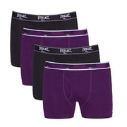 Everlast mens - 4 Pack Boxer Briefs, Black Combo: Black/Purple, Small US