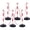 Red, variant on VEVOR Adjustable Traffic Delineator Post Cones, 4 Pack, Traffic Safety Delineator Barrier with Fillable Base 8FT Chain, for Traffic Control Warning Parking Lot Construction Caution Roads, Red&White