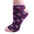 thumbnail image 1 of Floral Pattern Ankle Low Cut 2-pair Pack & 4-pair Pack Cotton Socks, 1 of 2
