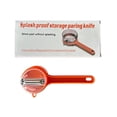 thumbnail image 1 of Stainless Steel Fruit Vegetable Peeler with Integrated Storage Container for Efficient Kitchen Use, 1 of 7
