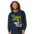 thumbnail image 4 of My Game is Ill Funny Gaming Attitude Men's Big & Tall Crewneck Sweatshirt Brisco Brands 2X, 4 of 5