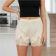 thumbnail image 4 of Pantalones cortos de satén for mujer Y2k con ribete de encaje, micro mini pantalones cortos de pijama, bragas de talle bajo, pantalones de pijama, 4 of 7