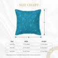 Blue Glitter Patterns Leather Throw Pillow Covers, Pillow Covers 16x16