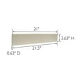 thumbnail image 6 of Design House 21-1/2 in. Cultured Marble Universal Sidesplash in White on White, 6 of 12