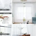 thumbnail image 5 of Cortinas de tul transparente de 132 cm de ancho para sala de estar, dormitorio, modernas cortinas de tela de organza y gasa de tul, 5 of 5