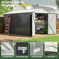 thumbnail image 2 of NETAJE 8x12 FT Outdoor Metal Storage Shed with Updated Frame Structure and Lockable Doors,Garden Shed for Backyard,Garden,Patio,Lawn, 2 of 8