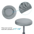 thumbnail image 3 of Uxcell 9.5" Bar Stool Cover 2 Pack Stool Cushion Cover 11"-14" Chair Silver Gray, 3 of 7