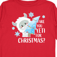 thumbnail image 4 of Inktastic Are You Yeti for Christmas with Yeti Holding Christmas Tree Boys or Girls Long Sleeve Toddler T-Shirt, 4 of 5