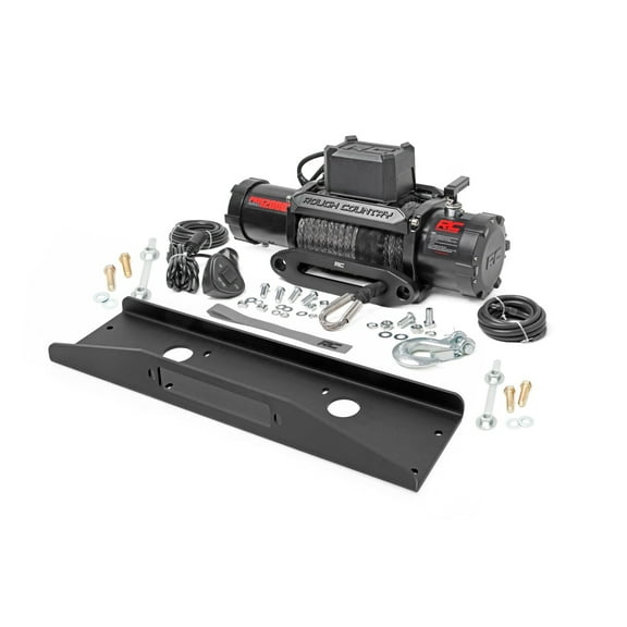 Rough Country Winch Mounting Kit w/PRO12000S Winch for Mahindra Roxor - 92075