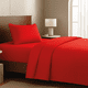 thumbnail image 1 of Juego De Sabanas Microfibra Super Suave Rayada Individual Rojo, 1 of 5