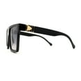 thumbnail image 3 of Squared Mobster Mafia Oversize Rectangular Sunglasses Black Smoke, 3 of 4