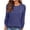 Purple, variant on Xdegoge Womens Ribbed Knit Pullover Sweater Crewneck Long Sleeve Slouchy Tops Button Shoulder Detail Casual Cozy Fall Winter Chunky Shirts