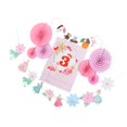 thumbnail image 4 of ventilador de papel conjunto de decoración de fiesta número feliz cumpleaños poster papel ventilador flor hada flor banner conjunto 3 Magideal ventilador de papel conjunto de decoración de fiesta, 4 of 6