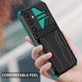 thumbnail image 6 of Heavy Duty Case for Samsung Galaxy S25 Plus Credit Card Holder Cover with Kickstand, Military Grade Dual-Layers Rugged Shockproof Lens Protection Case for Samsung Galaxy S25 Plus, Darkgreen, 6 of 9