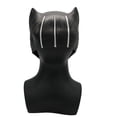 thumbnail image 3 of Máscara de Halloween, sombrero de látex para cosplay de Black Panthers, 3 of 3