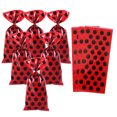 thumbnail image 2 of Bolsas rojas con lunares negros, bolsas de celofán de plástico, bolsas de regalo para fiestas temáticas de mariquitas, suministros para fiestas de cumpleaños infantiles, 2 of 5