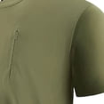 thumbnail image 4 of HomeDM Men's Workout Shirts Summer Quick Dry Short Sleeve Crew Neck Athletic T-Shirt for Fitness Running, Green, Size L, 4 of 6