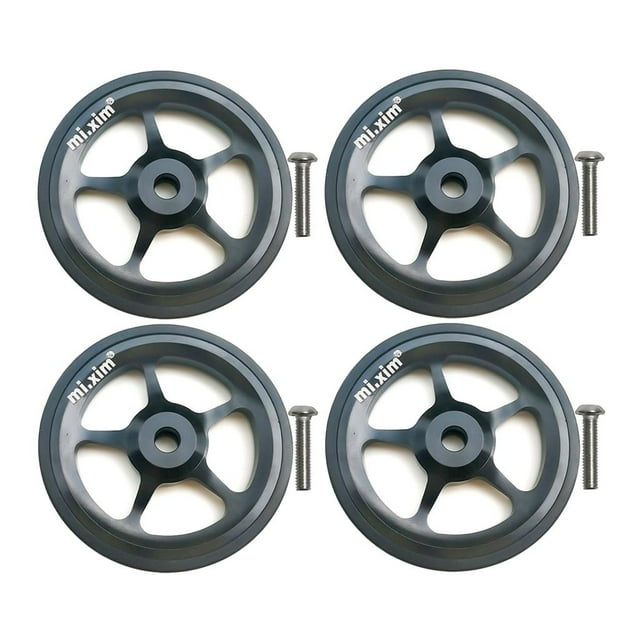 S SERENABLE 4x Folding simple Wheels with for Black