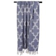 thumbnail image 2 of Contemporary Home Living 60" French Blue and White Rectangular Lattice Cotton Throw, 2 of 2