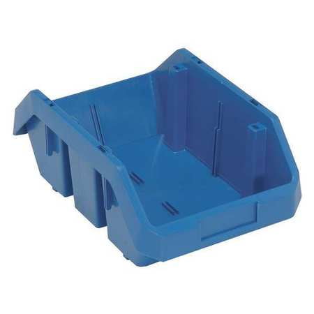 - Quantum Storage Systems 75 Lb Capacity, Cross-Stacking Bin, Double Hopper, Blue QP1285BL