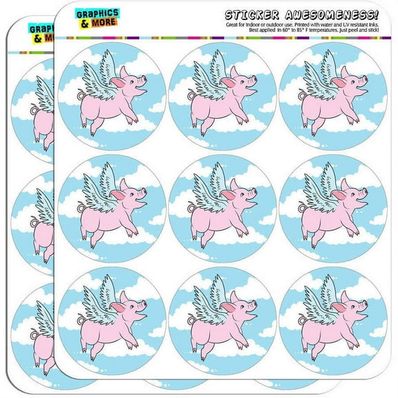 Flying Pig 18 2" Planner Calendar Scrapbooking Crafting Stickers
