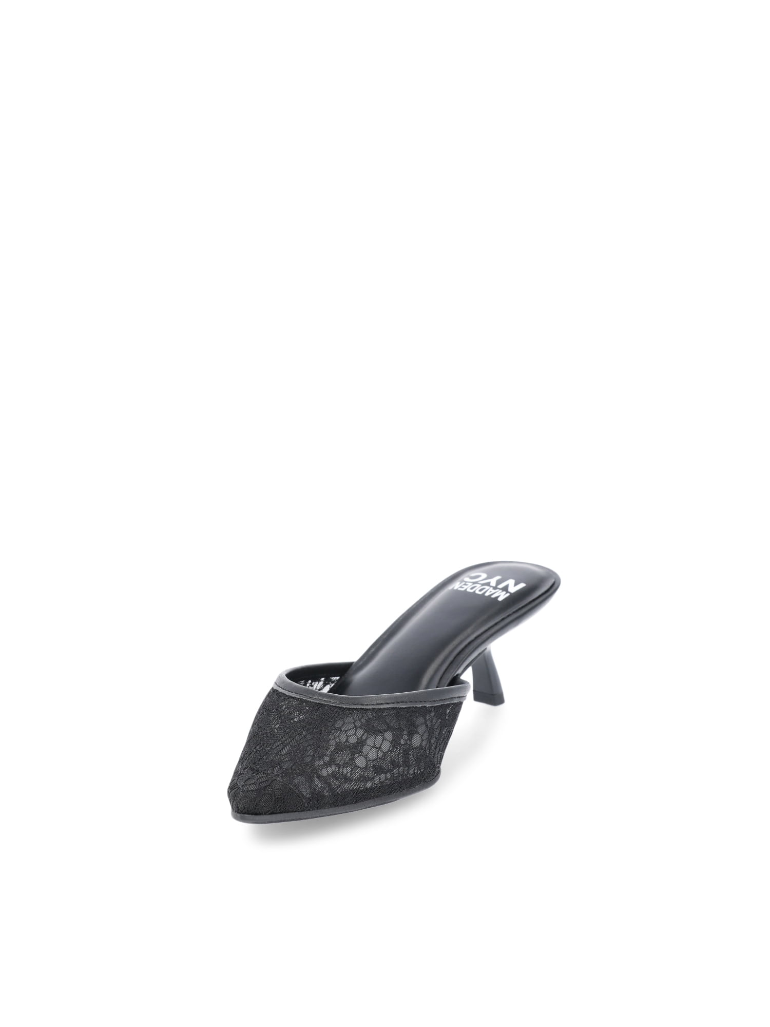 Madden NYC Women's Kitten Heeled Slide On Mules