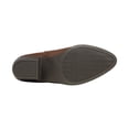thumbnail image 4 of Dream Pairs Women Fashion Chunky Boots Low Heel Almond Toe Side Zipper Ankle Boots Shoes DAB214 BROWN/PU Size 5, 4 of 4