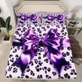 thumbnail image 2 of Feelyou Dreamy Bowknot Teen Twin Sheet Sets, Leopard Print Wildlife Bedding, 3-Piece, 2 of 7
